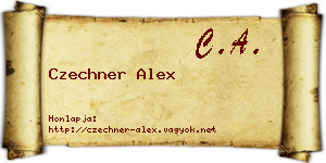 Czechner Alex névjegykártya