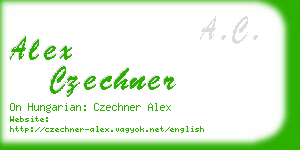 alex czechner business card